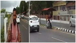 Scooter riders come back in one way after noticing cops near Santa Monica jetty in Panjim