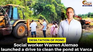Social worker Warren Alemao launched a drive to clean the pond at Varca