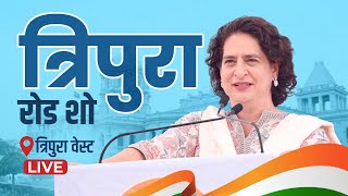 LIVE: Smt Priyanka Gandhi | Roadshow | Lok Sabha 2024 Campaign | Tripura