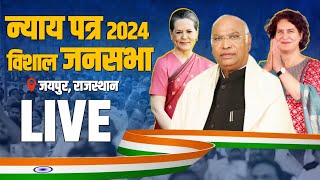 LIVE | Congress manifesto launch and public rally in Jaipur, Rajasthan | Lok Sabha Election 2024