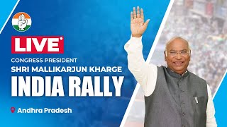 LIVE:  Shri Mallikarjun Kharge addresses INDIA alliance rally in Vijayawada, Andhra Pradesh.