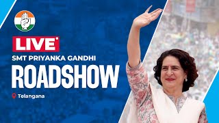 LIVE: Smt. Priyanka Gandhi ji leads Congress' massive roadshow in Kamareddy, Telangana.