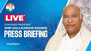 LIVE: Congress President Shri Mallikarjun Kharge's interaction with the media in Chandigarh.