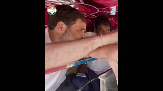 While campaigning in Wayanad, Rahul Gandhi engages in a conversation with an auto driver