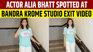 Actor Alia Bhatt spotted at Bandra Krome studio exit video