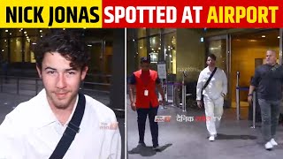 Nick Jonas spotted at airport