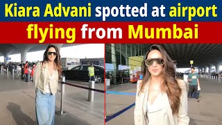 Kiara Advani spotted at airport flying from Mumbai