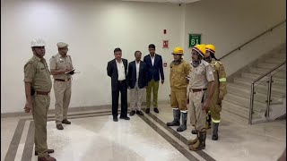 मुजफ्फरनगर के प्रसिद्ध वर्धमान हॉस्पिटल में दमकल विभाग ने किया मॉक ड्रिल