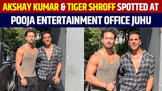 Akshay Kumar & Tiger Shroff Spotted at Pooja Entertainment Office Juhu