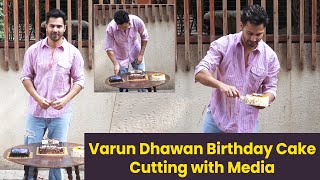 Bollywood updates: Varun Dhawan birthday cake cutting with media