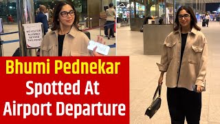Bhumi Pednekar Spotted At Airport Departure