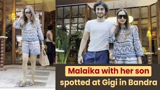 Malaika with her son spotted at Gigi in Bandra