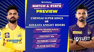 CSK vs KKR  | IPL 2024 | Match Preview and Stats | Fantasy 11 | Crictracker