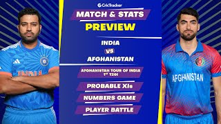 India vs Afghanistan | 1st Match | Afghanistan tour of India 2023 | Match Stats Preview Pitch Report
