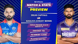 DC vs KKR | IPL 2024 | Match Preview and Stats | Fantasy 11 | Crictracker