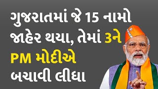 ગુજરાતમાં જે 15 નામો જાહેર થયા, તેમાં 3ને PM મોદીએ બચાવી લીધા #Gujarat #Politics #BJP #PMModi