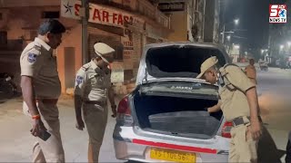 IS Sadan Police SHO Venkat Rama Rao Late Night Vehicle in Division Night | Hyderabad | SACHNEWS |
