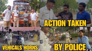 Kaana Kir Kare Jaise Horns Lagaye To Police Wale Khol Lere aur Challan Bhi Maar Re - Mirchowk Police