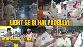 Gadiyon Ke Extra Lights Lagane Se Dusro Ku Problem Hori  -Chandrayangutta Police Vehicle Checking |