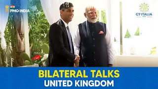 PM Narendra Modi holds bilateral meeting with his UK counterpart, Rishi Sunak l Italy
