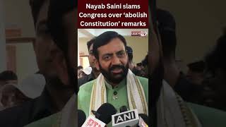 They built their foundation on lies: Nayab Saini slams Congress over ‘abolish Constitution’ remarks