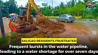 Saligao residents frustrated, Frequent bursts in the water pipeline, leading to a water shortage