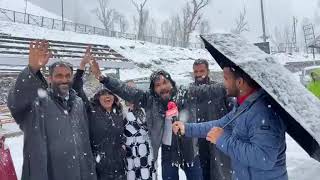 Chit chat with tourists in pahalgam,Snowing in chandanwari