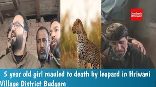 Yesterday Evening  5 year old girl mauled to death by leopard in Hriwani  Village District Budgam R