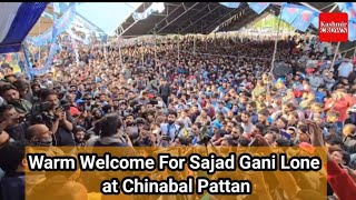 Warm Welcome For Sajad Gani Lone at Chinabal Pattan