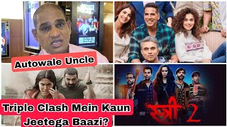 Autowale Uncle Reaction On Stree 2 Vs Vedaa Vs Khel Khel Mein Triple Clash In Theaters On August 15