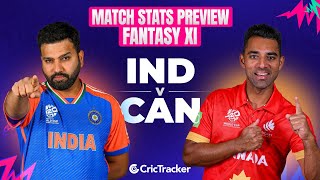 IND vs CAN | World Cup T20 2024 | Match Preview and Stats | Fantasy 11 | Crictracker