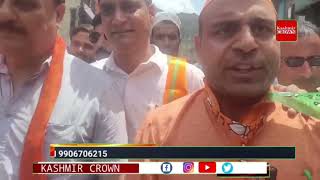 BJP workers celebrate the victory of twin J&K seats in Doda Thathri