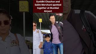 Sunidhi Chauhan and Salim Merchant spotted together at Mumbai Airport