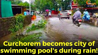 Curchorem becomes city of swimming pool's during rain! Large puddle of water everywhere in the city
