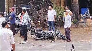 मीरापुर में अनियंत्रित ट्रक ने बाईक सवार को मारी टक्कर