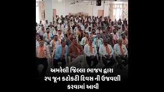 Amreli : જિલ્લા ભાજપ દ્વારા ૨૫ જૂન કટોકટી દિવસ ની ઉજવણી કરવામાં આવી