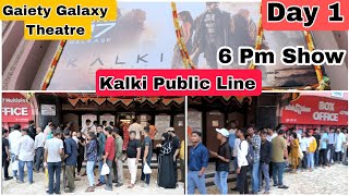 Kalki 2898 AD Movie Huge Public Line Day 1 At 6 Pm Show At Gaiety Galaxy Theatre In Mumbai