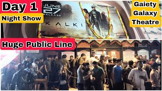 Kalki 2898 AD Movie Huge Public Line Day 1 Night Show At Gaiety Galaxy Theatre In Mumbai