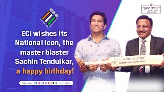 ECI wishes its National Icon, master blaster Sachin Tendulkar, a happy birthday! ???????? #YouAreTheOne