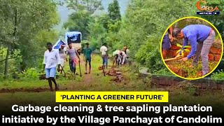 Garbage cleaning & tree sapling plantation initiative by the Village Panchayat of Candolim