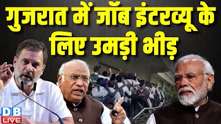 Gujarat में Job Interview के लिए उमड़ी भीड़ | Rahul Gandhi | Mallikarjun Kharge | PM Modi |#dblive