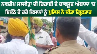 Navdeep Jalvera ਦੀ ਰਿਹਾਈ ਦੇ ਬਾਵਜੂਦ ਅੰਬਾਲਾ 'ਚ ਇਕੱਠੇ ਹੋ ਰਹੇ ਕਿਸਾਨਾਂ ਨੂੰ police ਨੇ ਕੀਤਾ ਗ੍ਰਿਫ਼ਤਾਰ