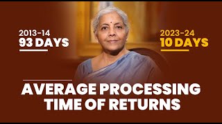 Average processing time of returns 10 days in 2023-24: Smt. Nirmala Sitharaman