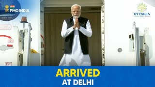 PM Narendra Modi arrives at New Delhi