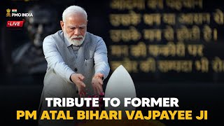 PM Narendra Modi pays tributes to former PM Shree Atal Bihari Vajpayee at Sadaiv Atal