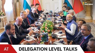 PN Narendra Modi at the delegation level talks in Poland l PMO