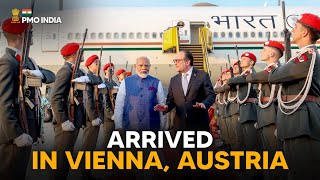 Prime Minister Narendra Modi arrives in Vienna, Austria