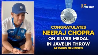 PM Modi Congratulates Neeraj Chopra on winning silver in Javelin Throw at Paris Olympics