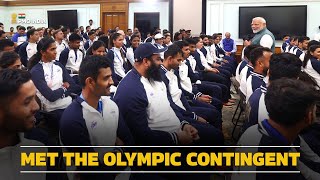 Prime Minister Narendra Modi met the Olympic Contingent at his residence,.7LKM