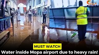 Water inside Mopa airport due to heavy rain!#goa #goanews #flooded #waterlogging